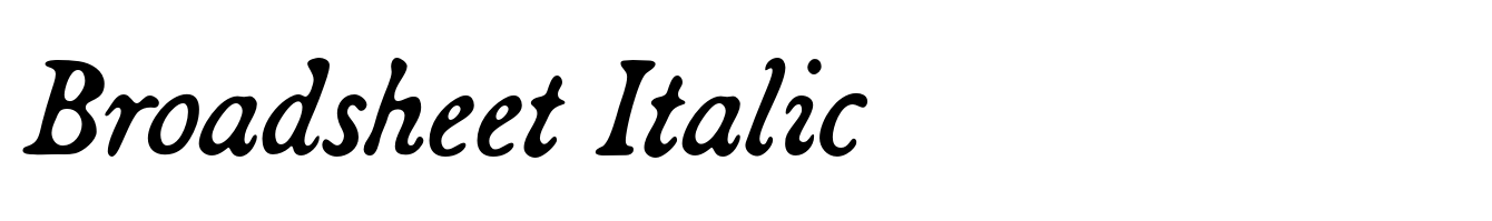Broadsheet Italic